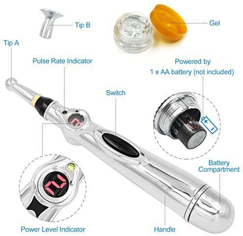 Electronic Acupuncture Pen,Electronic Acupuncture Pen Acupuncture Pen Energy Pen Electronic Massage Pen Electric Meridian Energy Massager for Pain Relief