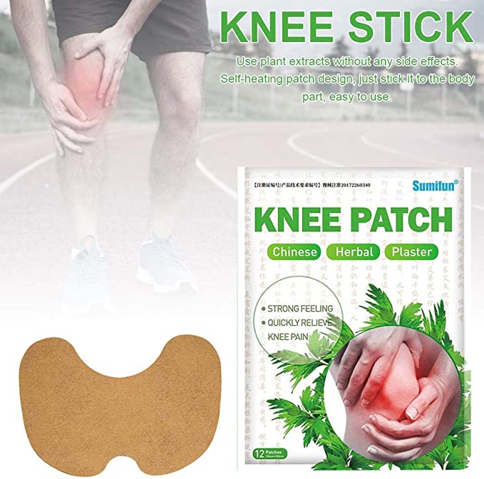 24 Pcs Pain Relief Patchs Knee Pain Relief Patch Self Adhesive Heat Patches, Knee Pain Paste Wormwood Sticker, Pain Relieving For Back Pain, Neck Pain, Muscle Soreness Brand: Wateralone
