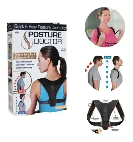 Black Posture Corrector Back Shoulder Support Belt / orthopedic clavicle brace back support posture posture corrector